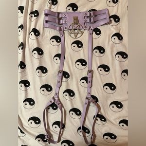 Killstar baby hex suspender belt lilac